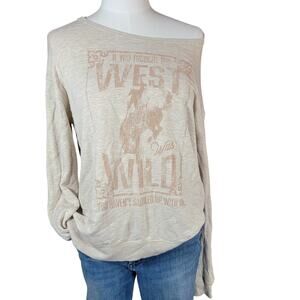 Idyllwind Miranda Lambert Wild West Sweatshirt Sz M Beige Long Sleeve Pullover